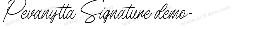 Pevanytta Signature demo字体转换